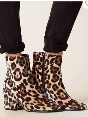 Madden Girl Leopard Print Ankle Boots - Brown/Black